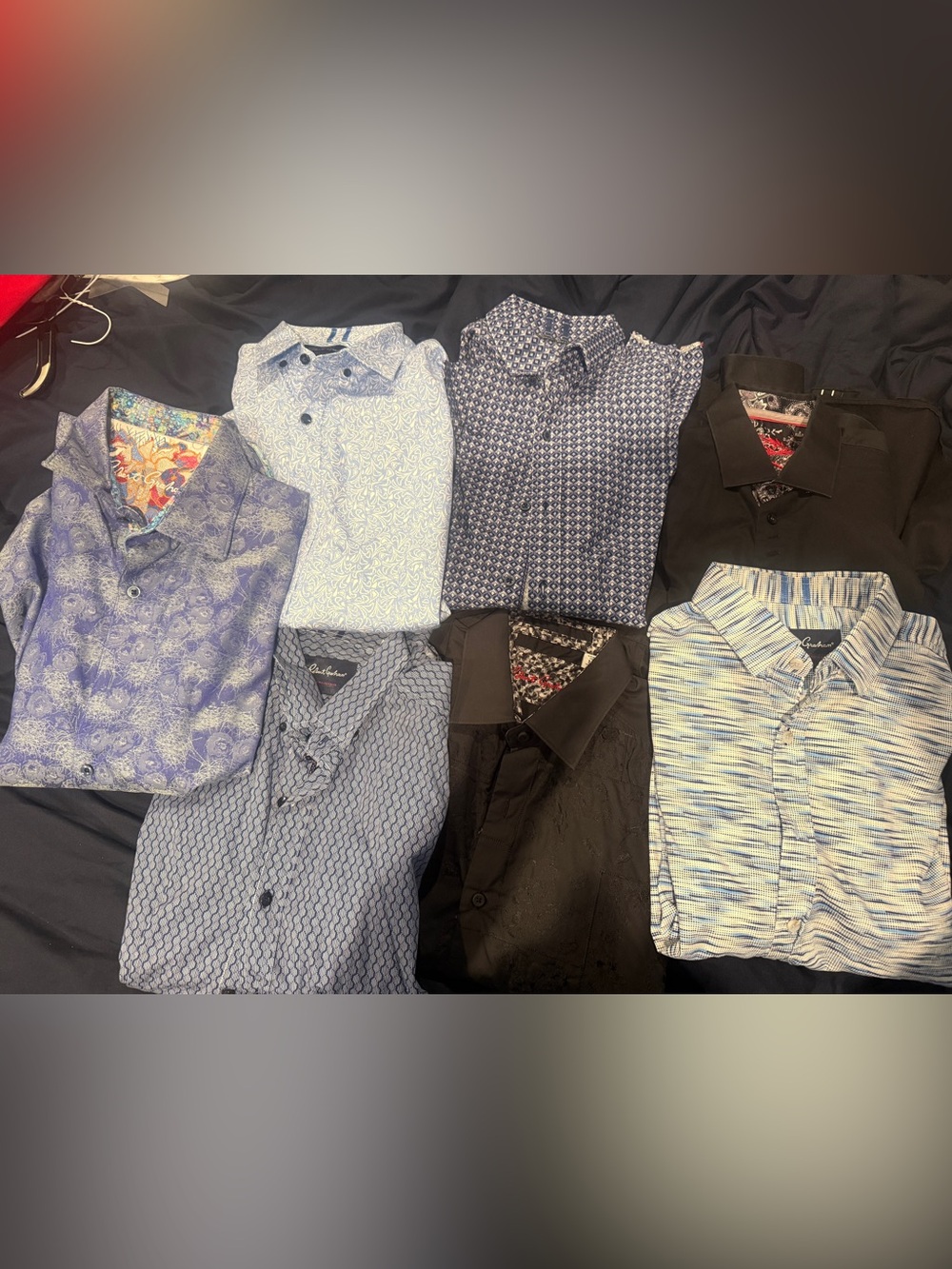 Robert Graham Men's Button-Down Shirts - Blue & Black Mix